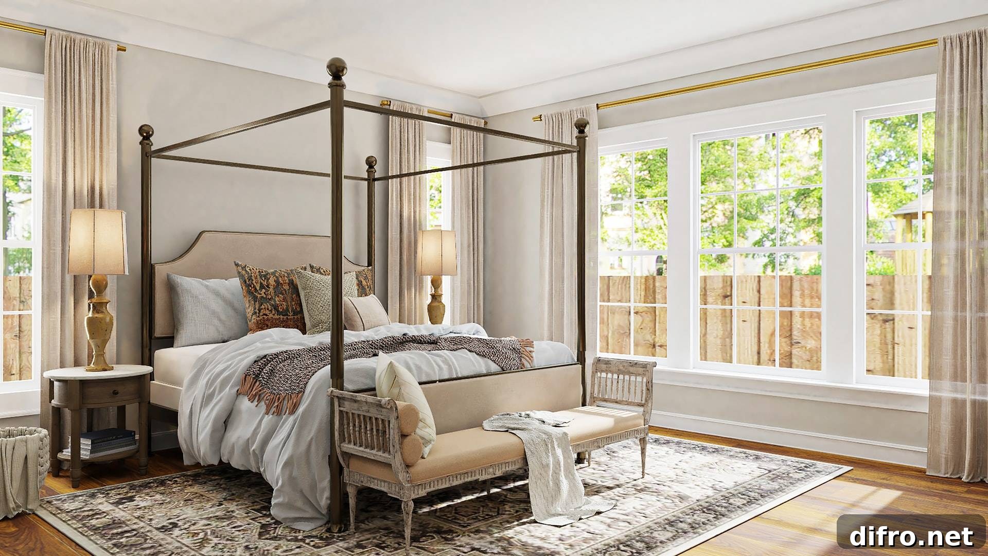 Floor-to-ceiling curtains