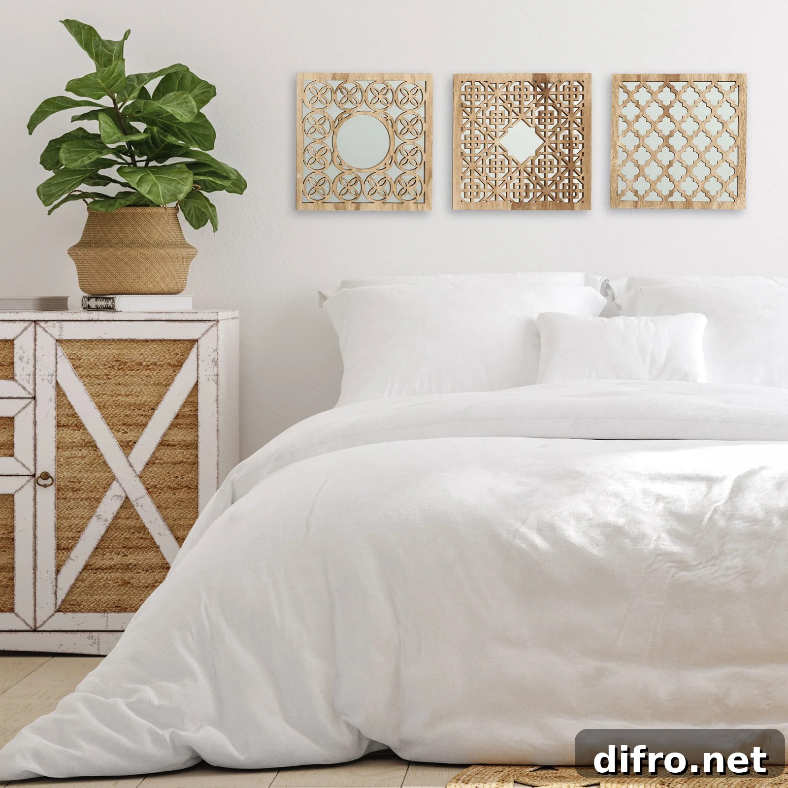 Wood framed mirrors
