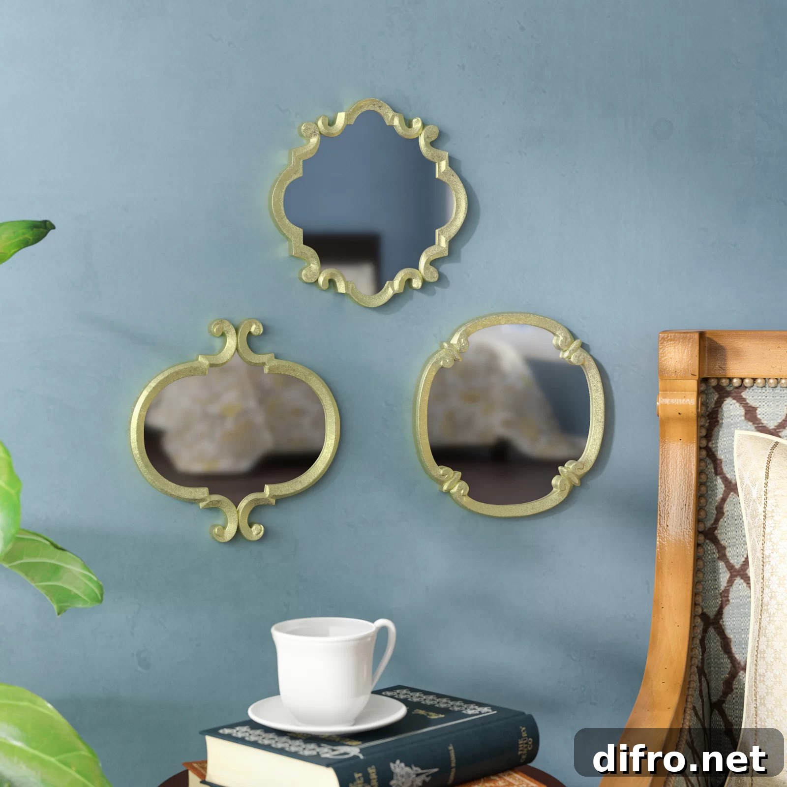 Contemporary glam mirror set