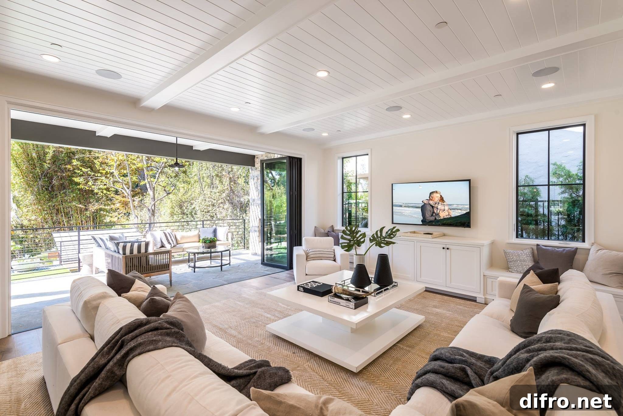 Decluttered interior