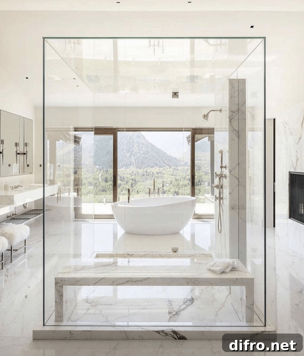 marble walk in shower white large bathroom tub