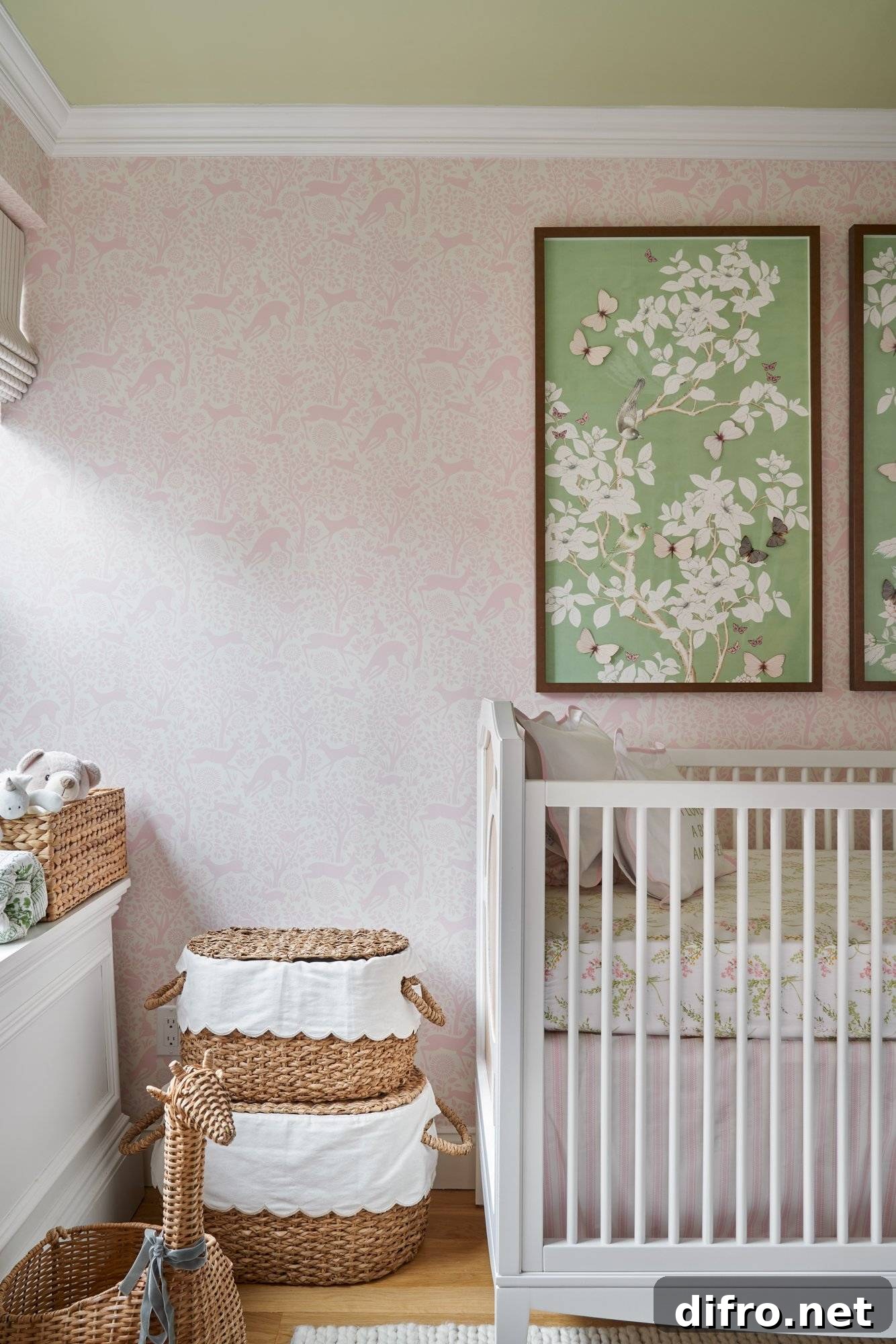 pink nursery crib toy