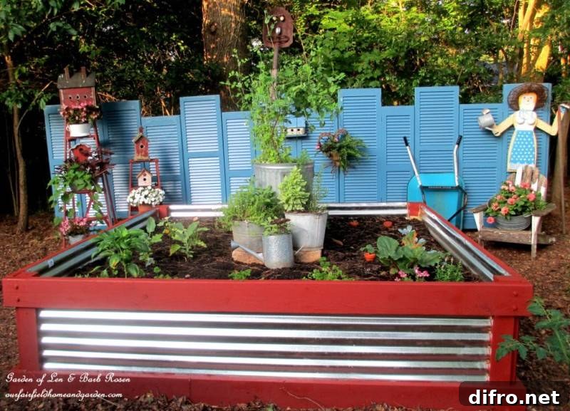 Corrugated Metal Raised Bed