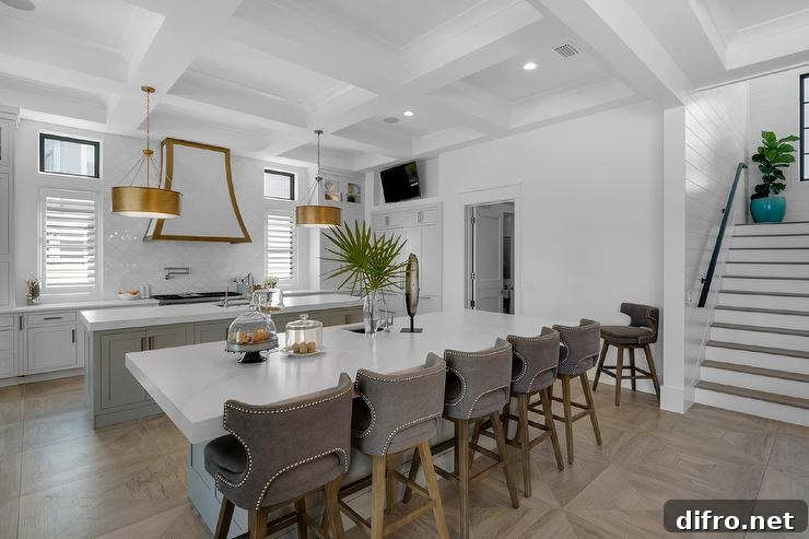 Interior wood blinds in a kitchen setting
