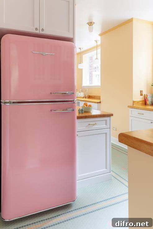 pink pastel fridge