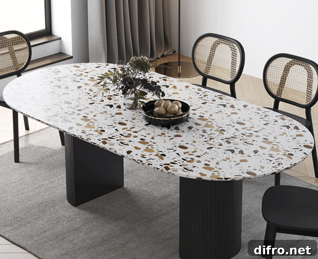 terrazzo dining table