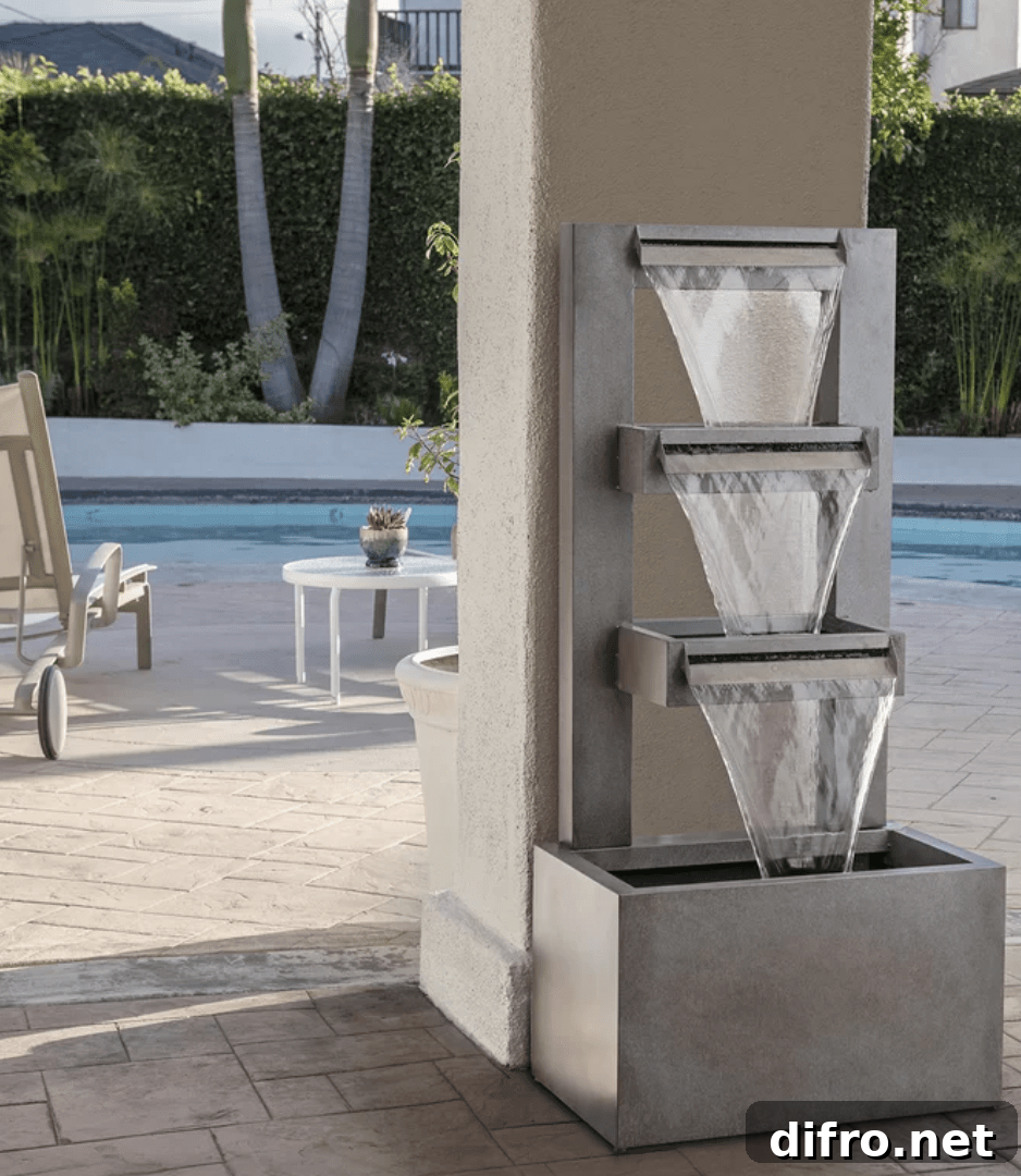 Georgetown Metal Tiered Waterfall Fountain