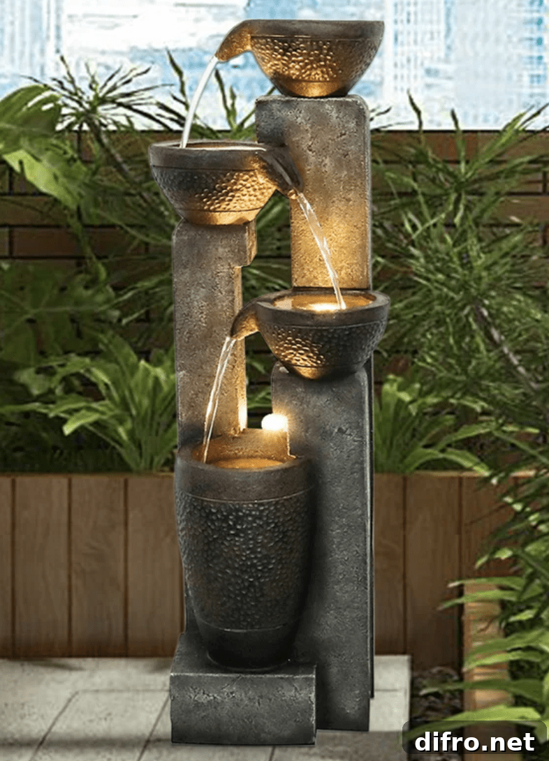 Resin Fountain with Light