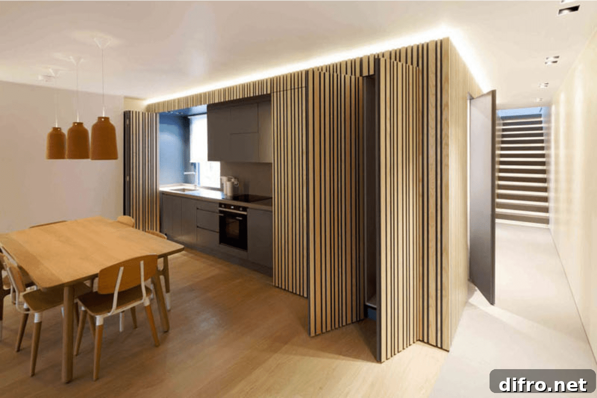 open hidden kitchen