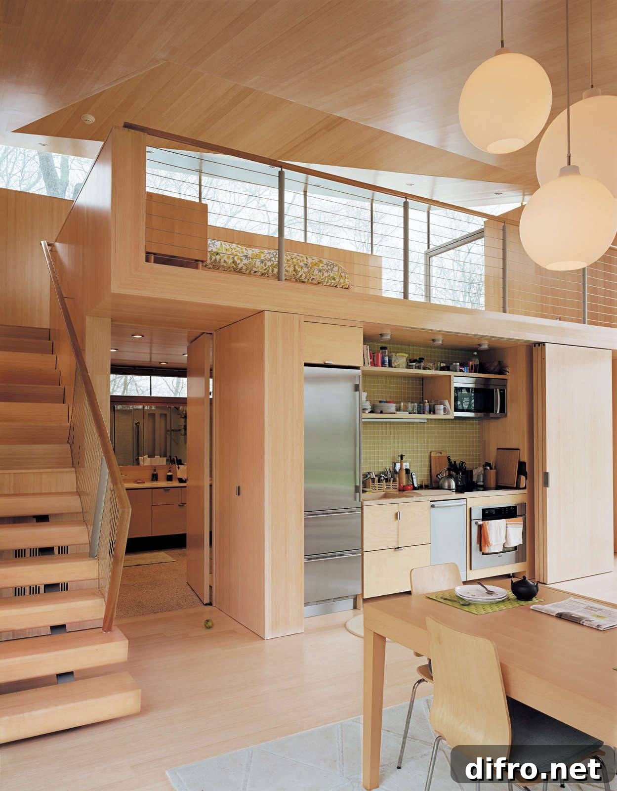 large hidden kitchen