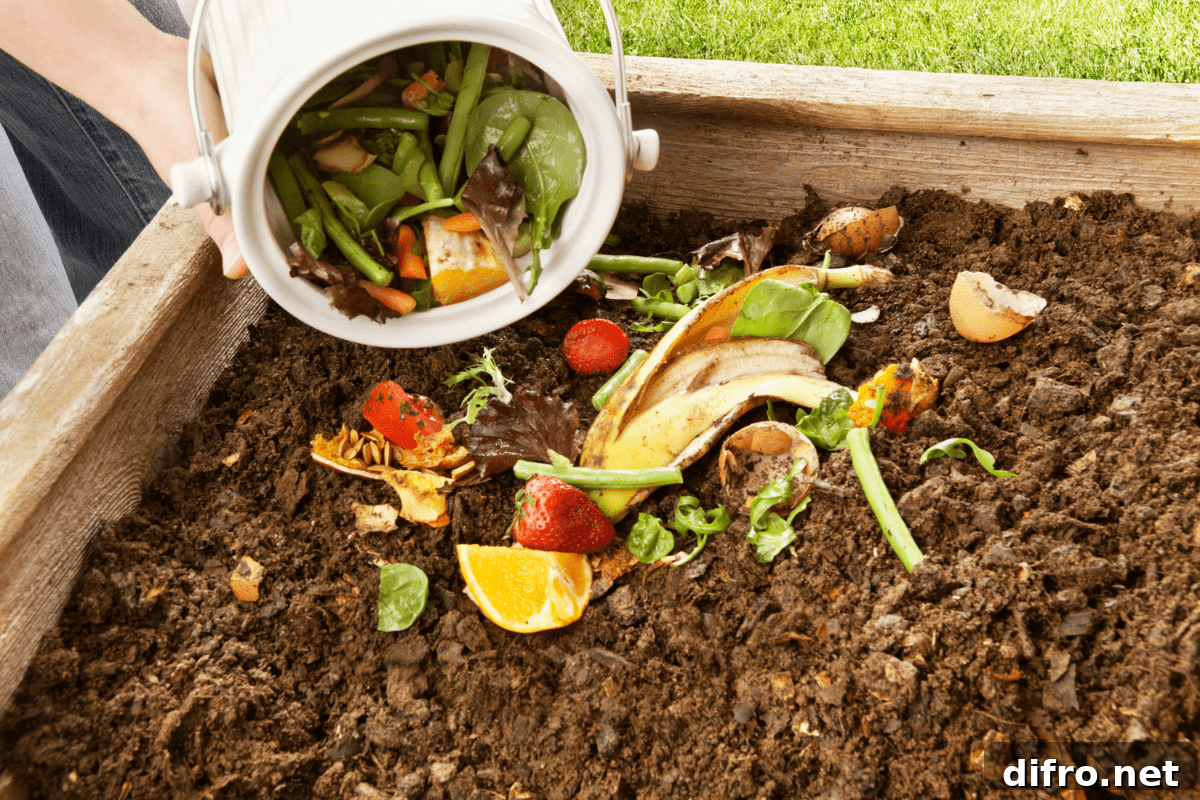 spreading compost