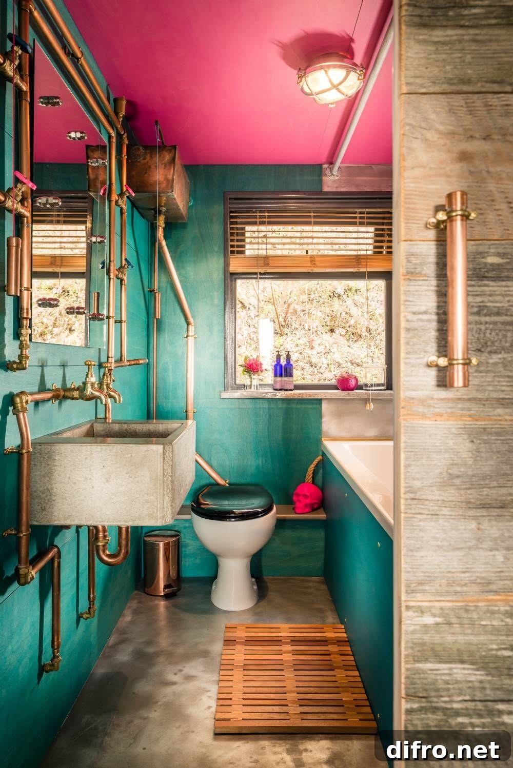 Interior showing warm metallic accents and rich tones