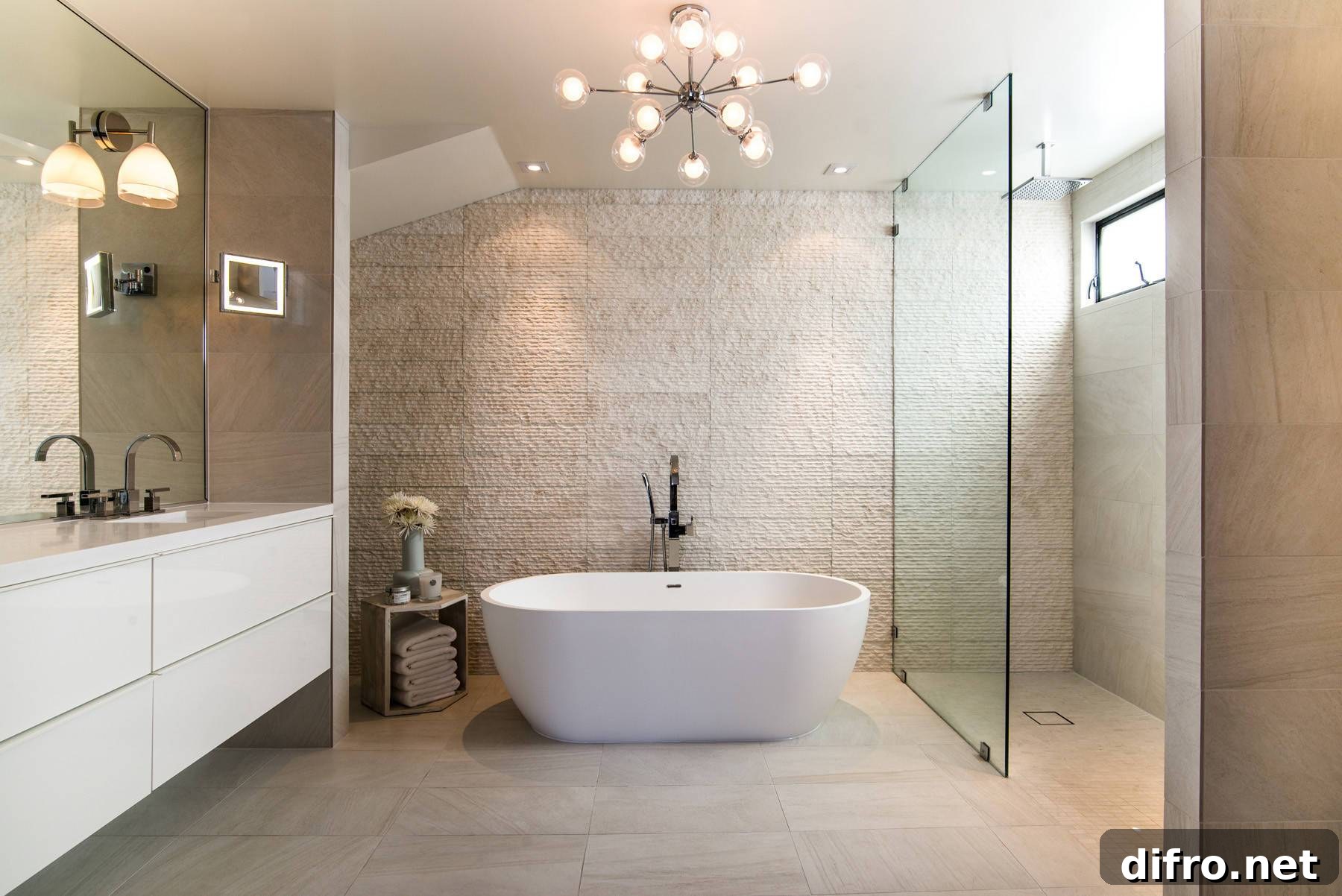 Modern glossy freestanding bathtub