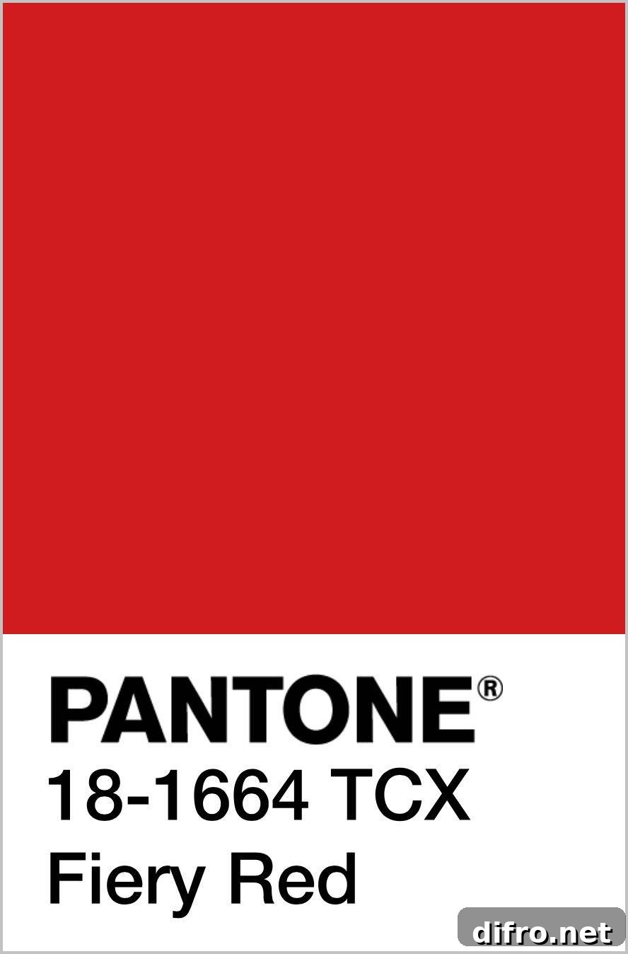 Pantone Fiery Red