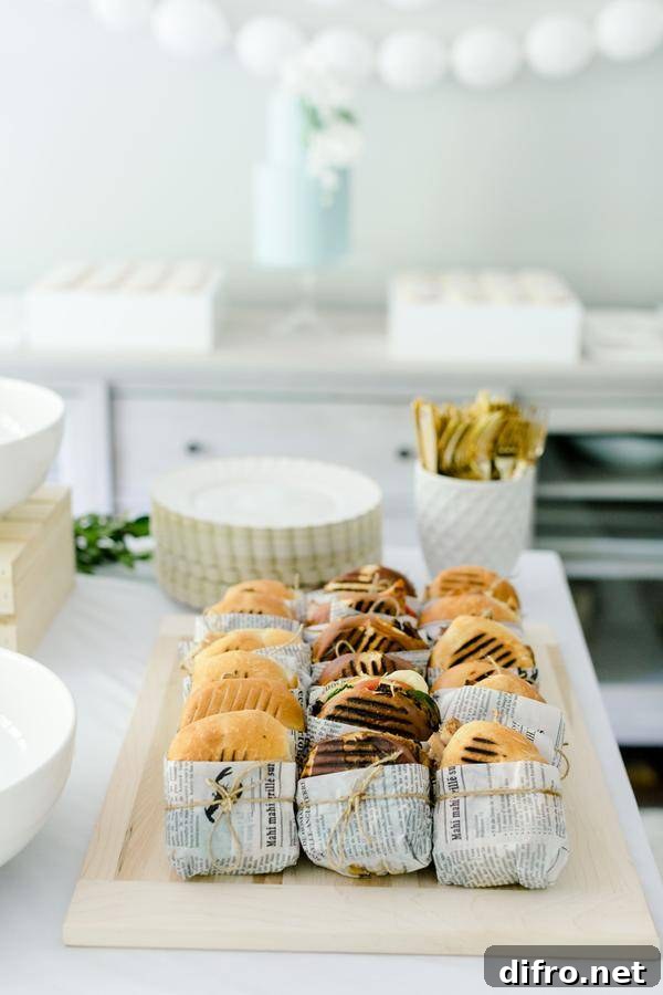 Grilled sandwiches wrapped in newspaper