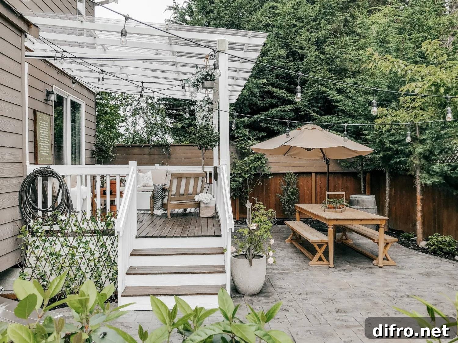 Backyard deck