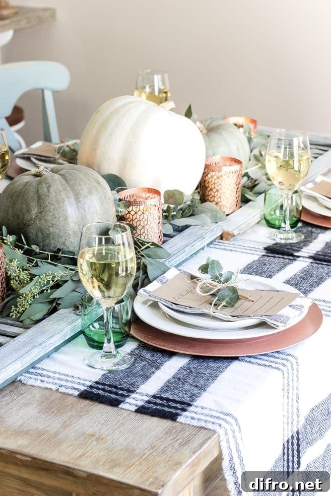 Repurposed shutters used as a table runner