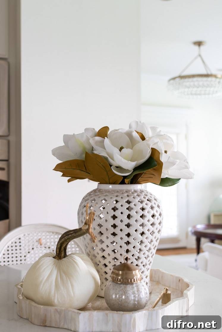 Kitchen decor styled for fall