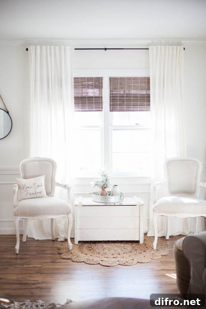 Lauren McBride winter farmhouse living space