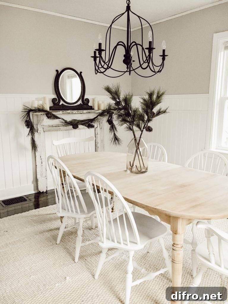 Michela Diane minimal winter dining room