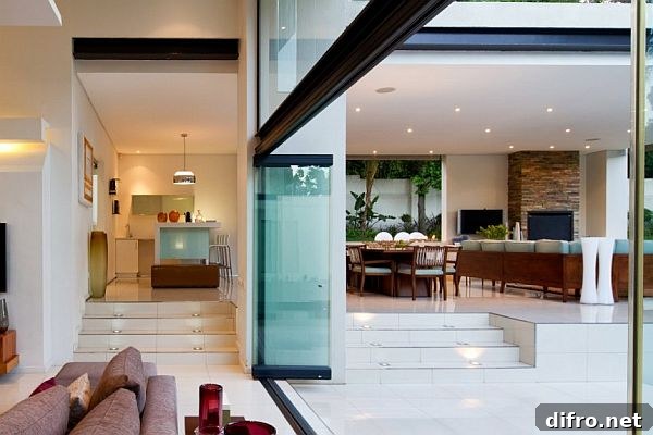 Cozy seating area with layered cushions