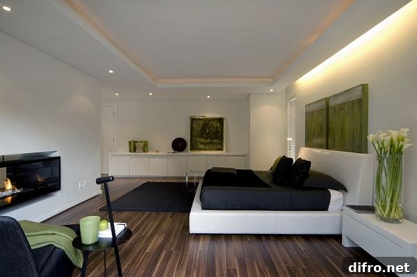 Corridor with gallery-style artwork
