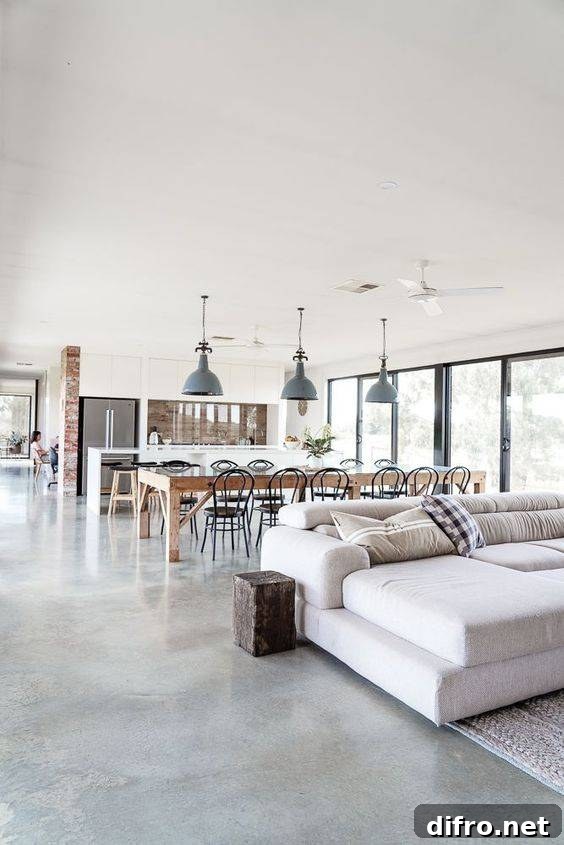 polished concrete floors