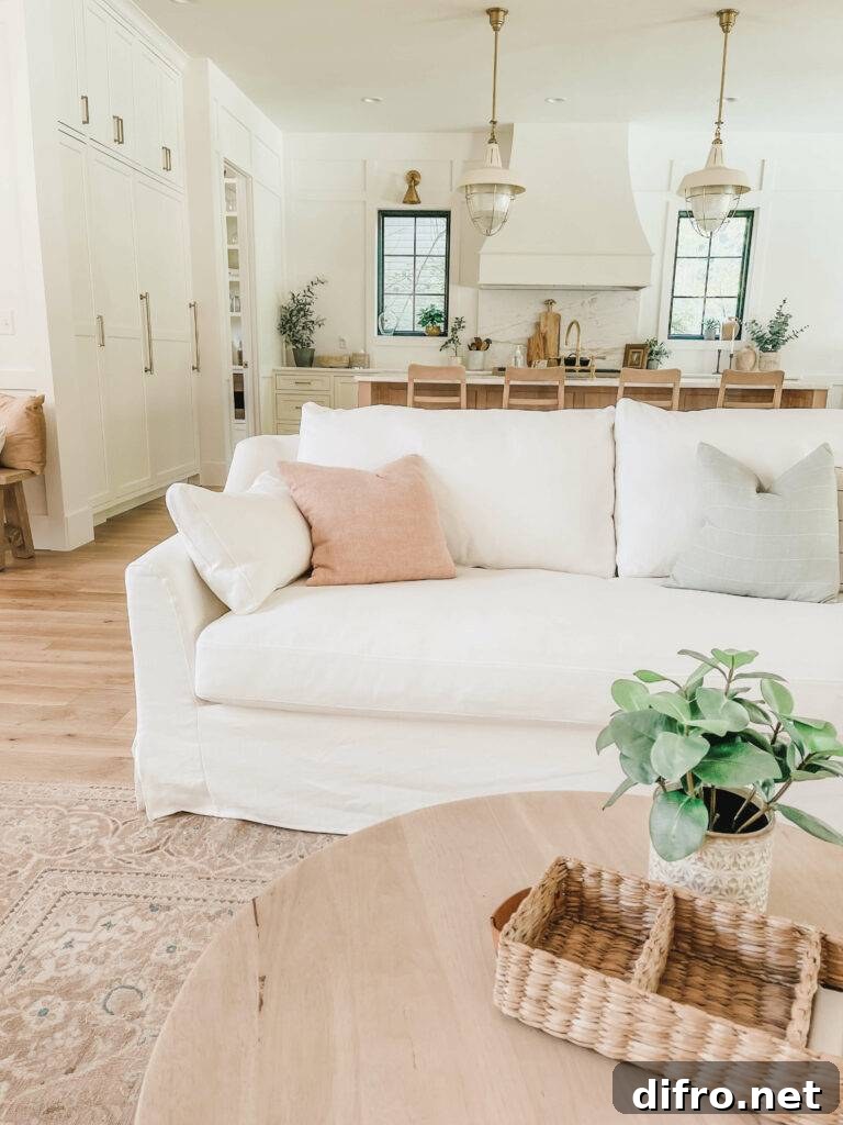 white sofa living room