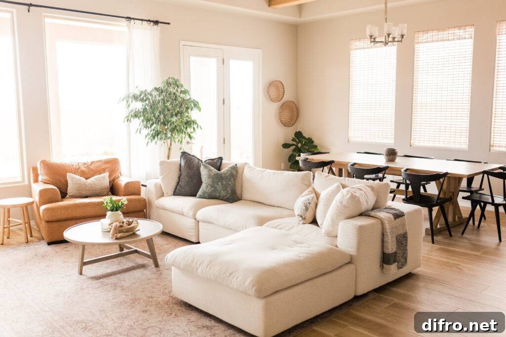 white sofa living room