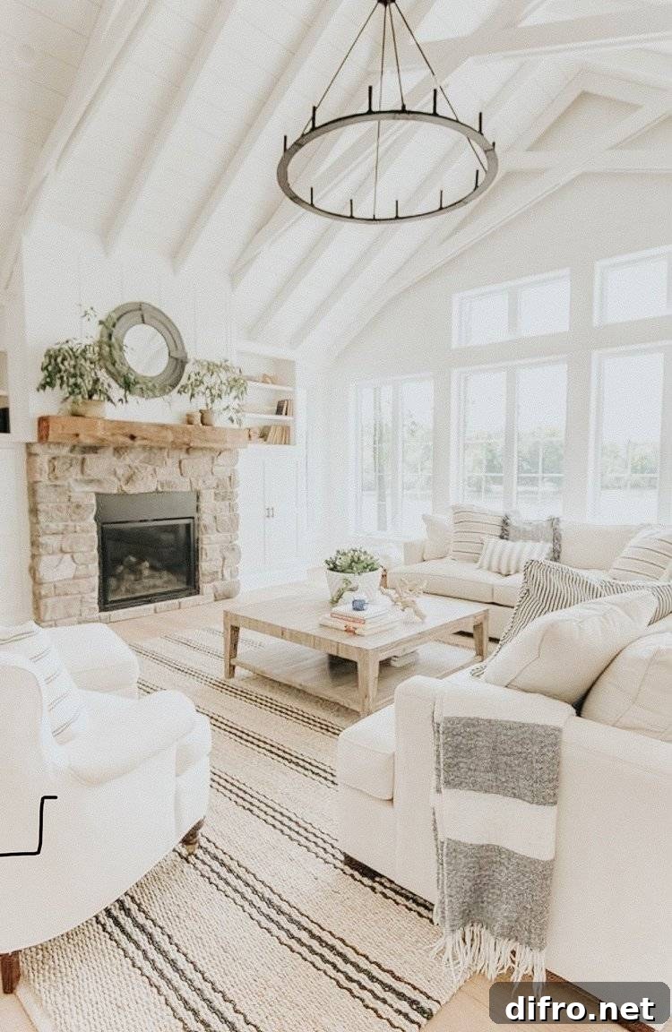 white sofa living room