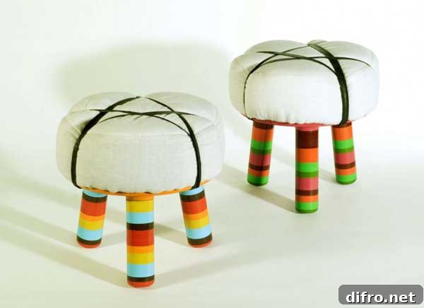 Axum and Lalibella stools by David Keller