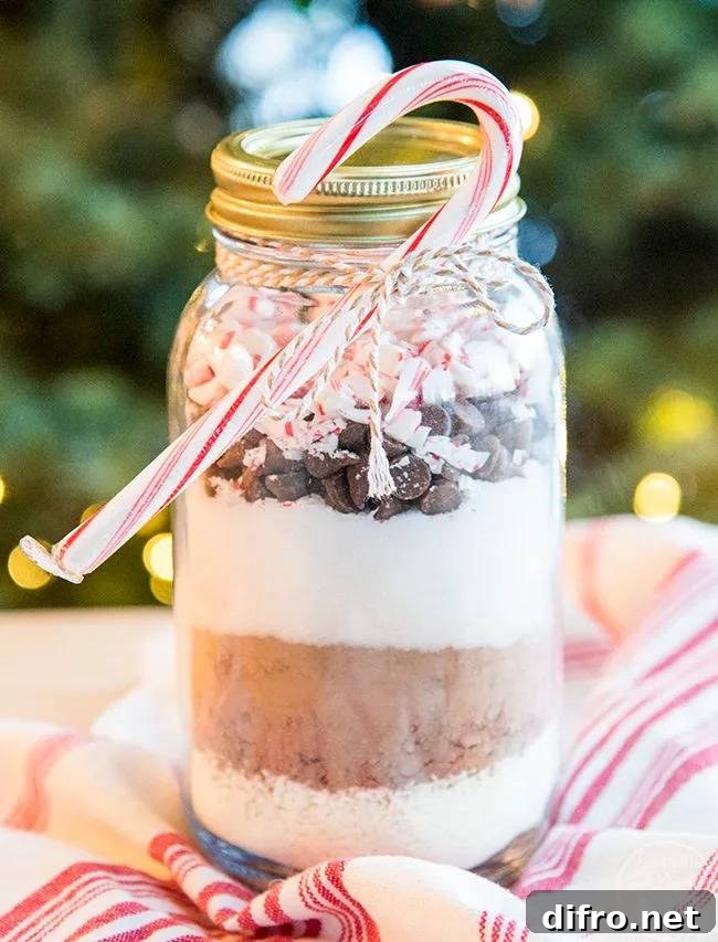 hot chocolate mix in a jar