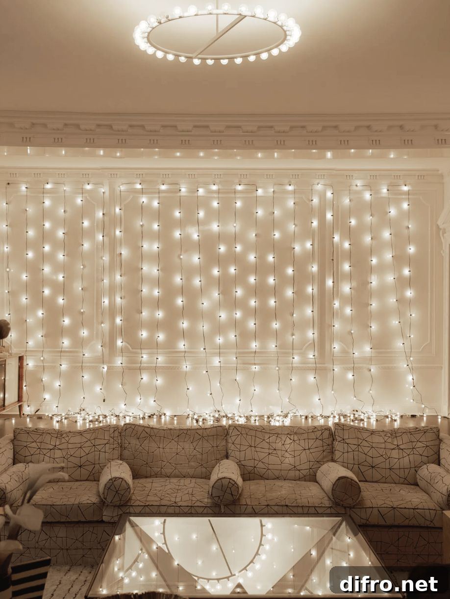 lighted christmas curtains white shear