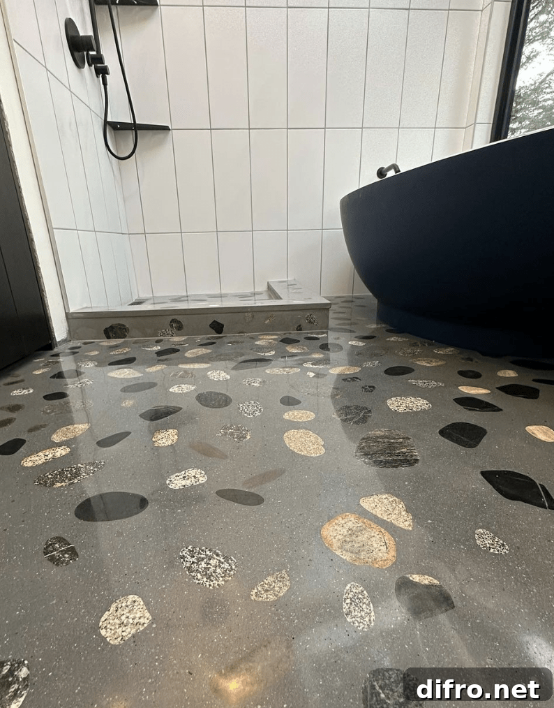 terrazzo bathroom floor