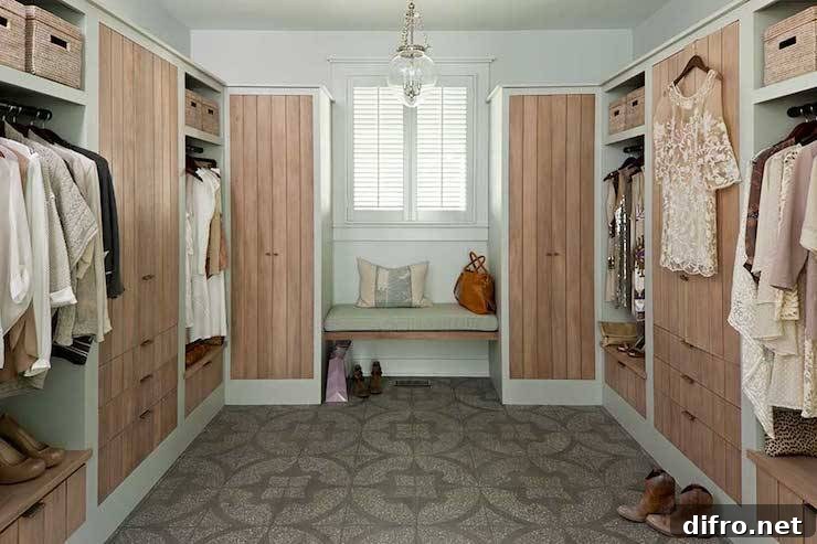 closet with terrazzo floor