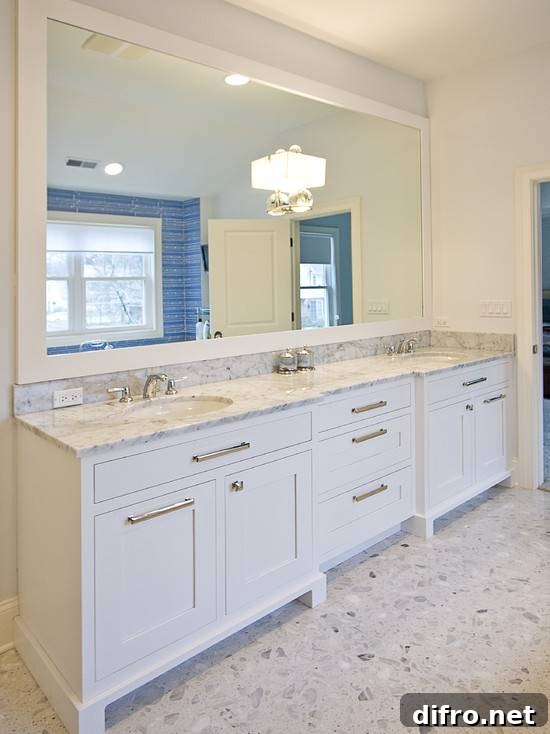 bathroom with terrazzo flooring