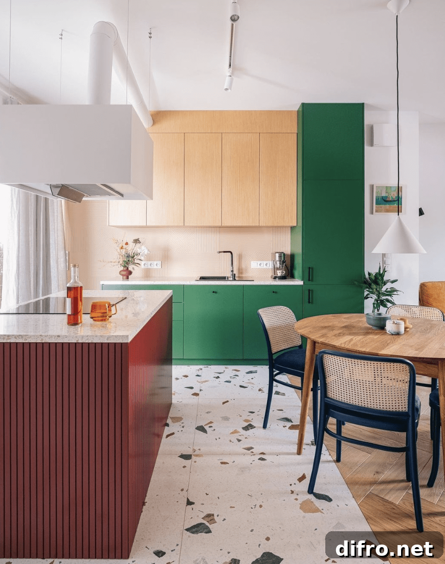 kitchen with terrazzo floor