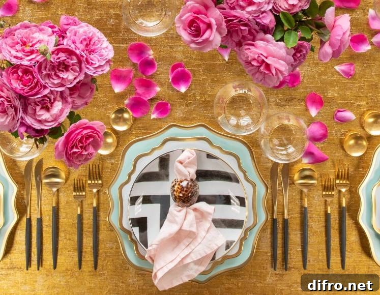 Bold and elegant Valentine's table