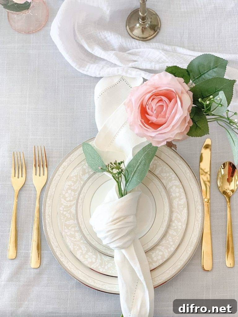 Vintage Valentine's table setting