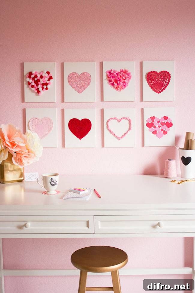 DIY Valentine's gallery wall