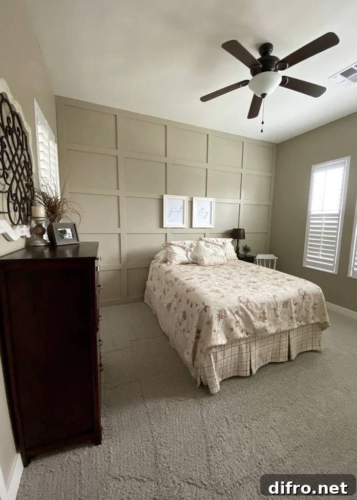 bedroom beige walls