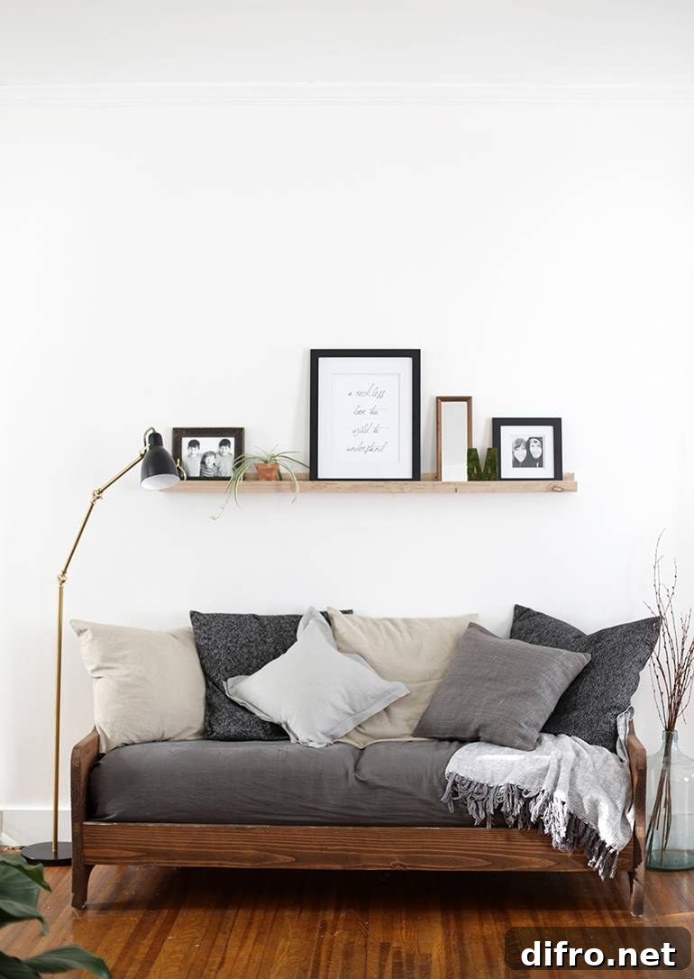 gray futon