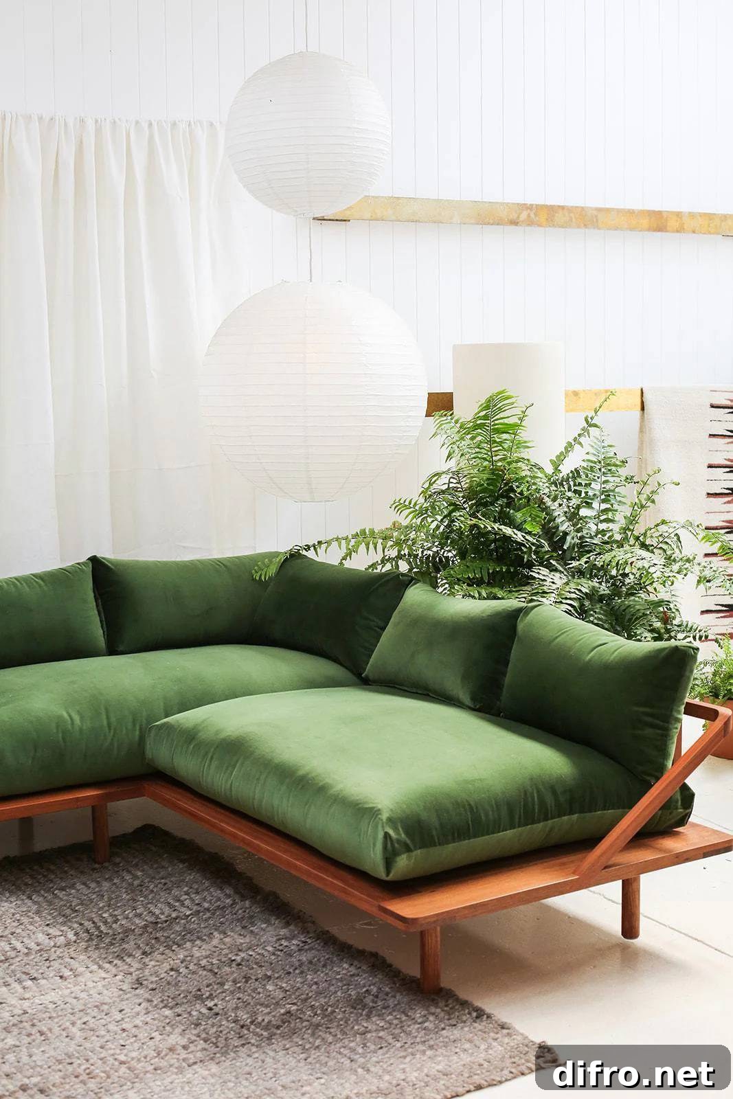 green futon