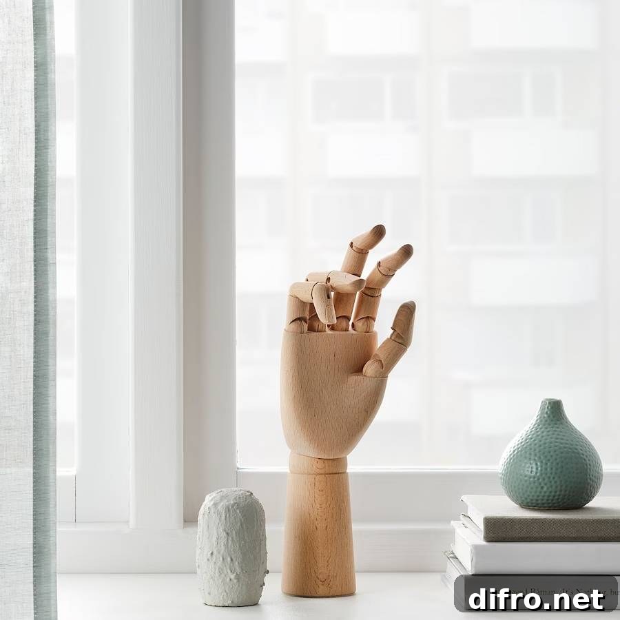 Affordable wooden hand model