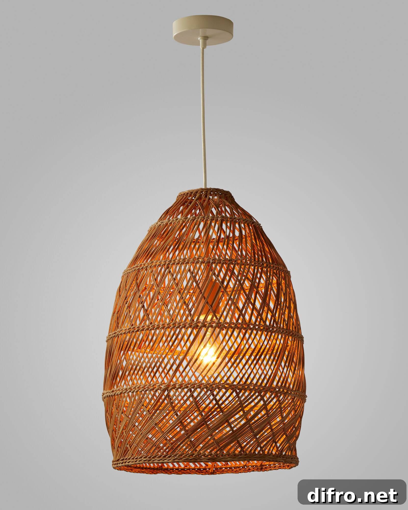 High-end rattan light fixture