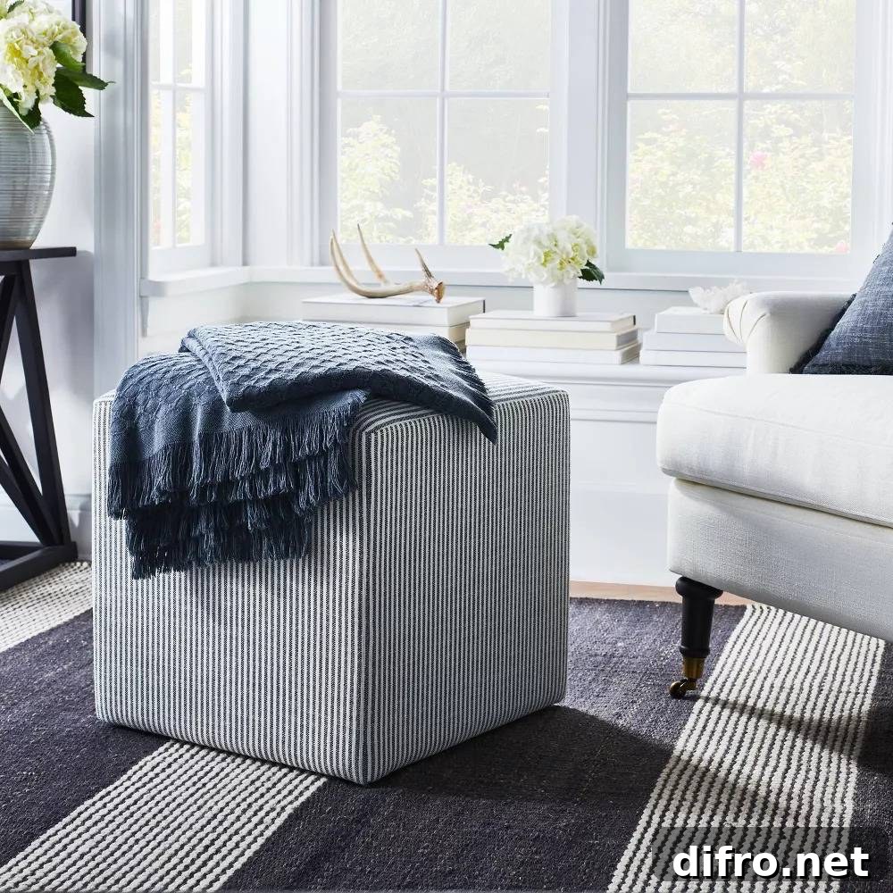 Affordable cube pouf