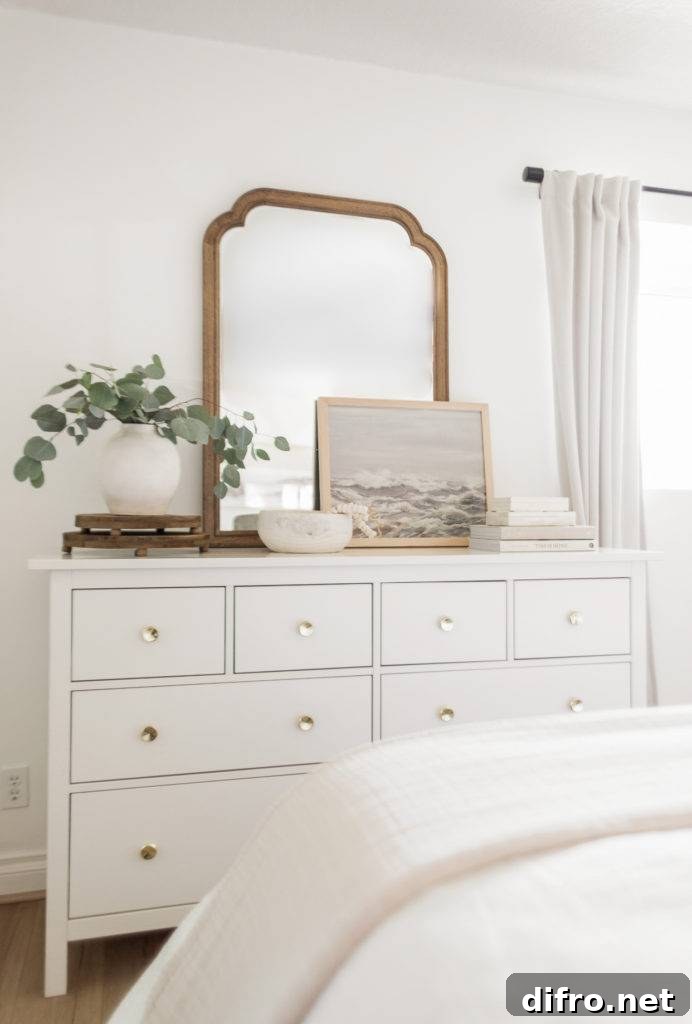 decorated dresser top