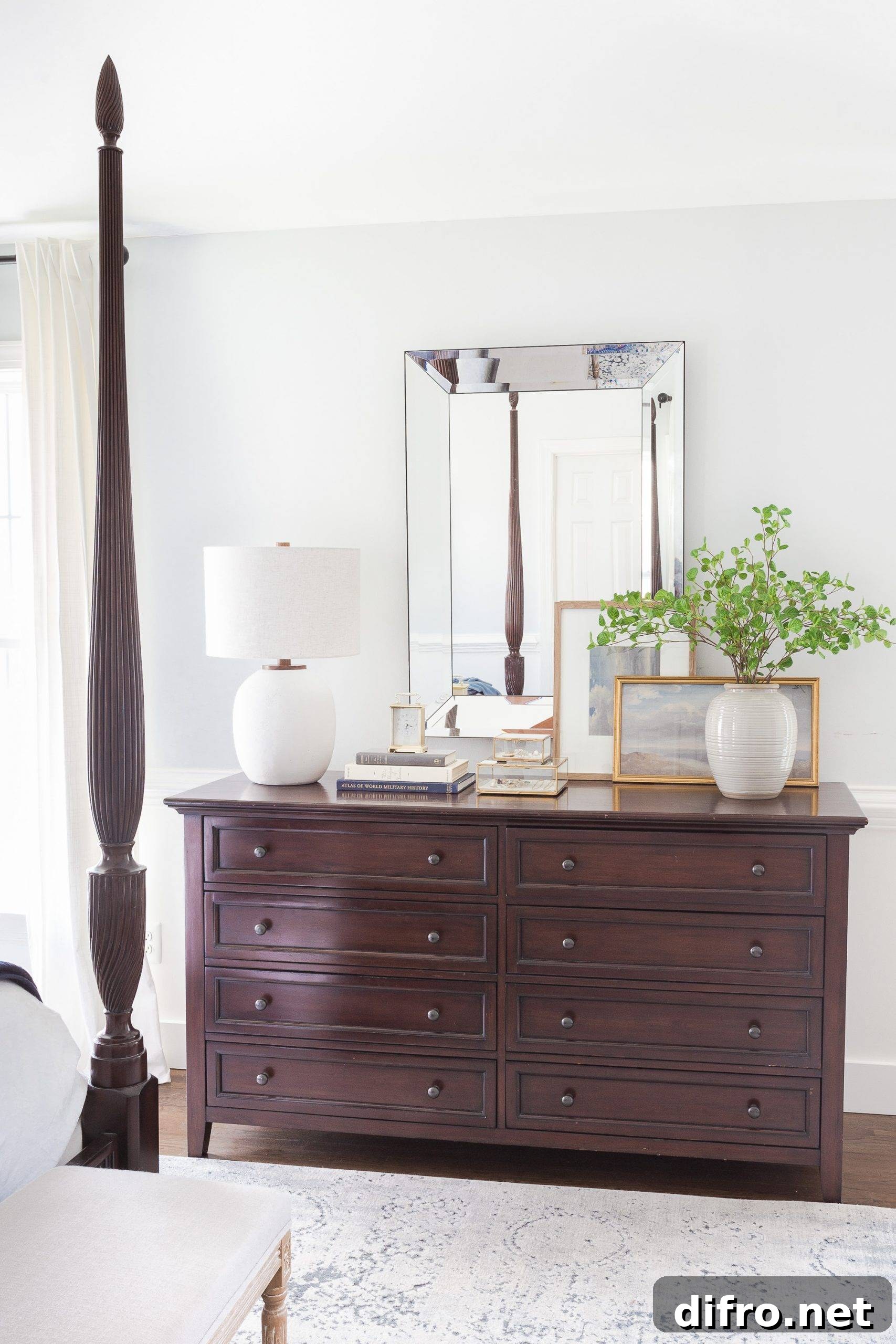 decorated dresser top