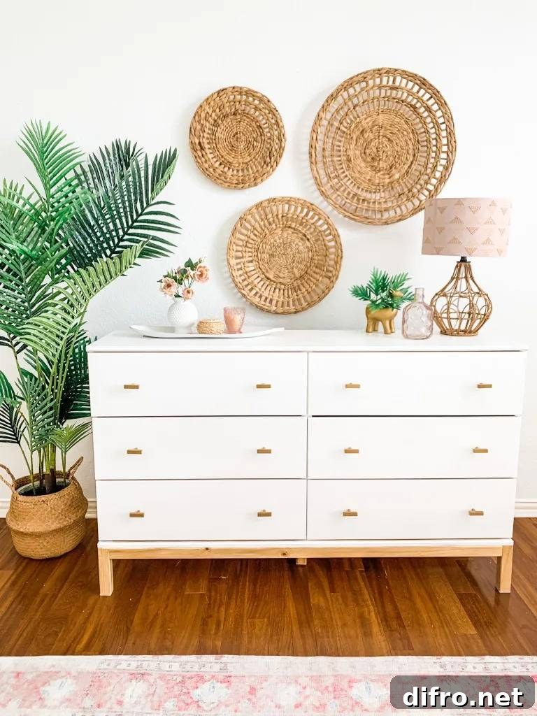 decorated dresser top
