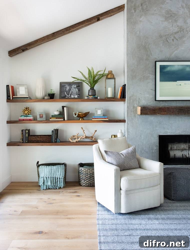 styled bookshelves